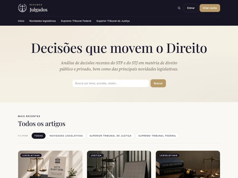 Resumos Julgados
