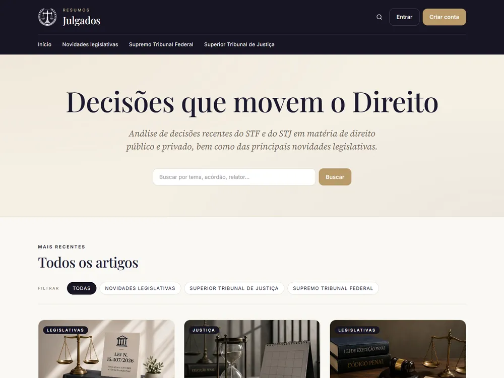 Resumos Julgados